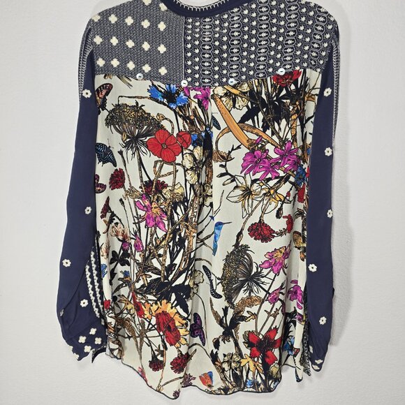 John Mark Women's Floral Embroidered Back Detail Long Sleeve Top S - Picture 7 of 16